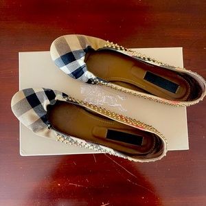 Burberry studded flats